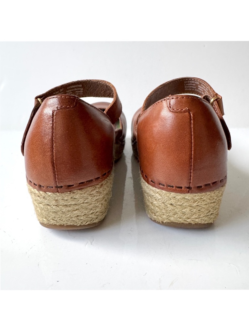 Dansko Jute Maryjane Full Grain Brown Leather Clogs Size 37 - Picture 7 of 10